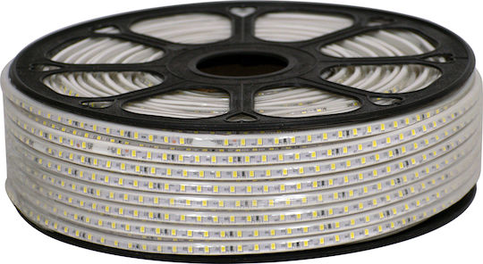 GloboStar Αδιάβροχη Ταινία LED 220V Φυσικό Λευκό Φως 1m Τύπου SMD2835