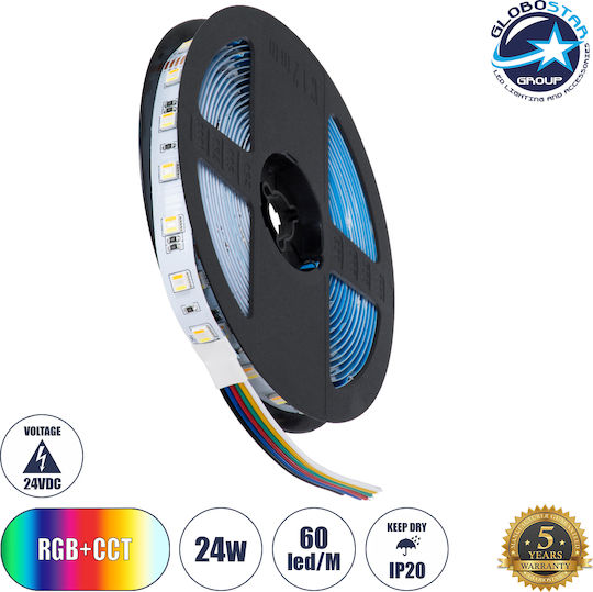 GloboStar Ταινία LED 24V RGBW Φως 5m Τύπου SMD5050