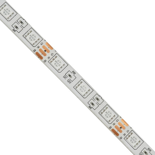 GloboStar Αδιάβροχη Ταινία LED 12V RGB Φως 2x5m Τύπου SMD5050 με Τροφοδοτικό & Τηλεχειριστήριο