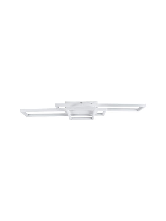 GloboStar Quadra Ceiling Mount Light 85cm White with Integrated LED and Remote Control