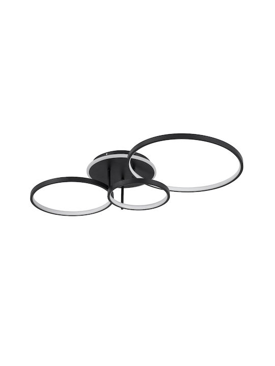 GloboStar Nemesis Ceiling Mount Light 89cm Black with Integrated LED and Remote Control