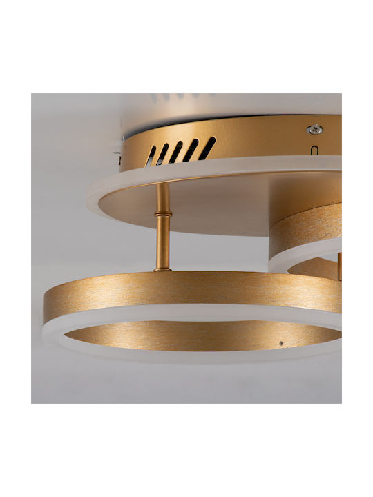 GloboStar Venom Ceiling Mount Light 60cm Gold with Integrated LED and Remote Control