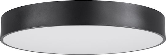 GloboStar Burton 61202-S Deckenleuchte 60cm Schwarz mit Integrierter LED und Fernbedienung