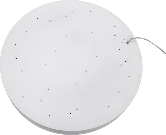 GloboStar Burton Ceiling Mount Light 60cm White with Integrated LED and Remote Control