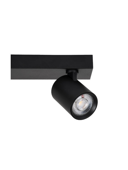 GloboStar Leonardo Double LED Natural White Spot in Black Color