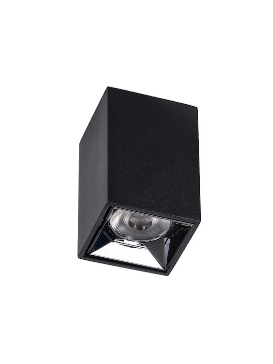 GloboStar Luminar Superior Einzel LED Natürliches Weiß Spot in Schwarz Farbe