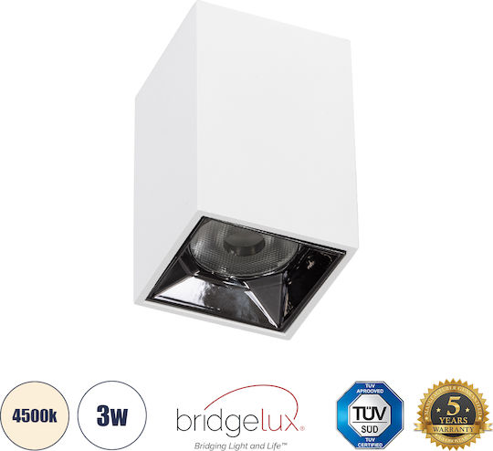 GloboStar Luminar Superior Einzeln LED Natürliches Weiß Decken- und Wandleuchte in Weiß Farbe