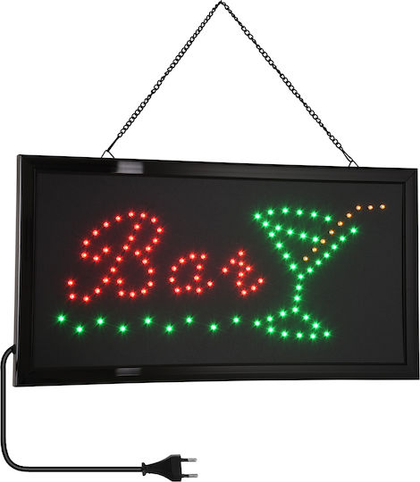 GloboStar Motion LED Sign One - Sided 48x25cm Red / Orange / Green
