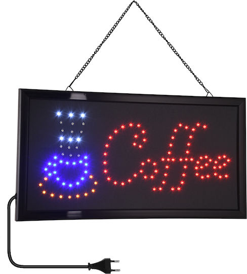 GloboStar Motion LED Sign One - Sided 48x25cm Red / Blue
