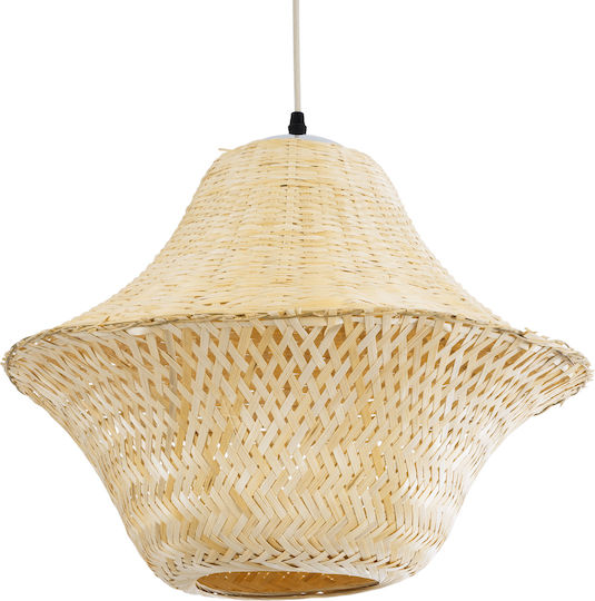 GloboStar Juniper Ceiling Light Beige Boho Grid with E27 Socket 45x45x40cm