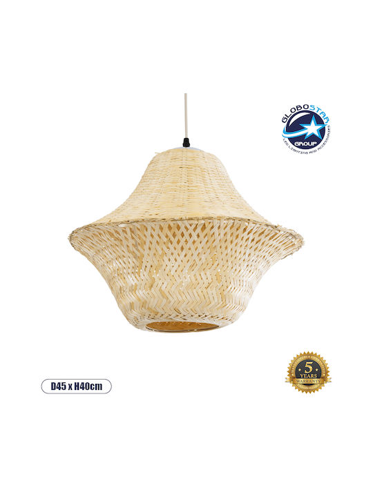 GloboStar Juniper Deckenleuchte Beige Boho Raster mit Lampenbirnensockel E27 45x45x40cm