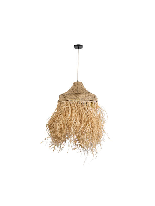 GloboStar Portoferraio Ceiling Light Beige Boho Grid with E27 Socket 50x50x80cm