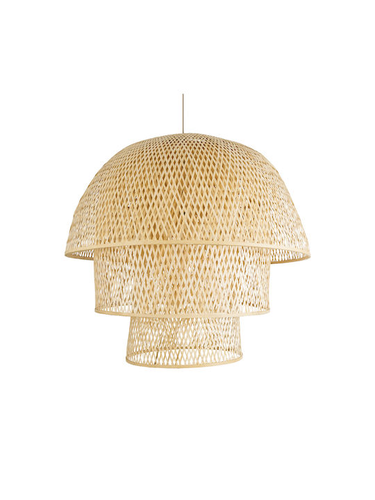 GloboStar Hiroka Ceiling Light Beige Boho Grid with E27 Socket 100x100x110cm