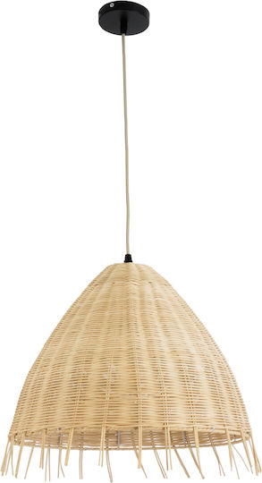 GloboStar Aquatic Pendant Light Beige Boho Grid with Socket E27 40x36cm