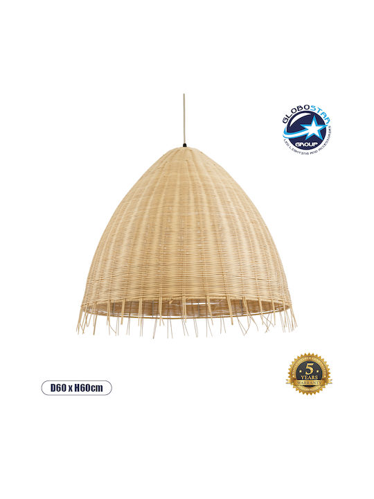GloboStar Aquatic Pendant Light Beige Boho Grid with Socket E27 60x60cm