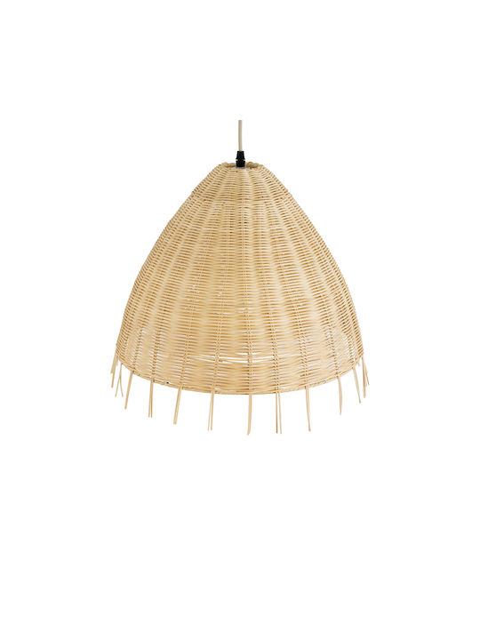 GloboStar Aquatic Pendant Light Beige Boho Grid with Socket E27 40x36cm