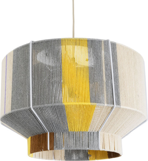 GloboStar Habana Ceiling Light Yellow Boho Grid with E27 Socket 50x35x35cm