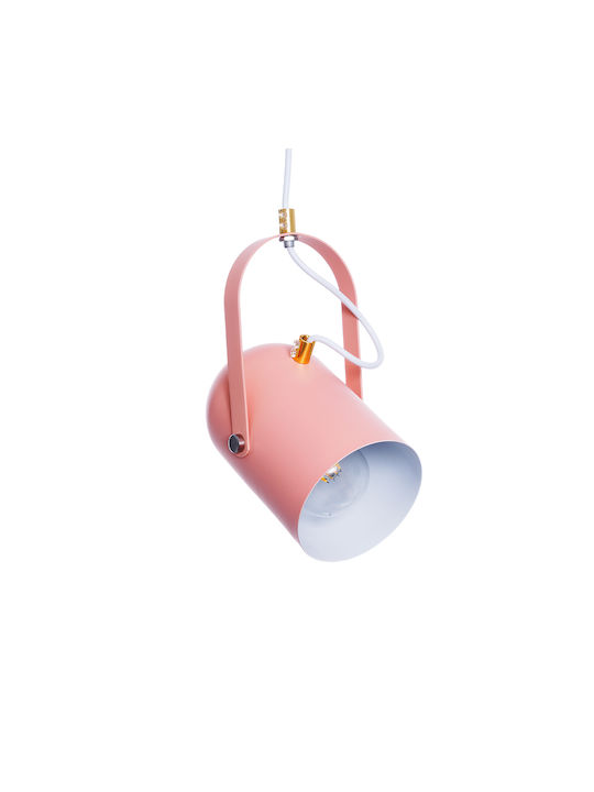 GloboStar Hazel Pendant Light Pink with Socket E27 12x18x27cm