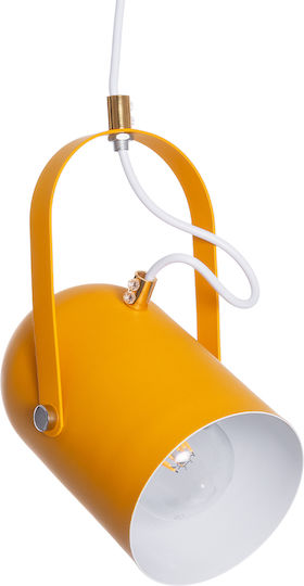 GloboStar Hazel Висящо Осветително Тяло Жълт с Цокъл E27 12x18x27см.