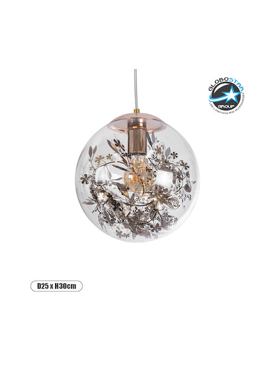GloboStar Harper Deckenleuchte Gold Kugel mit Lampenbirnensockel E27 25x25x30cm