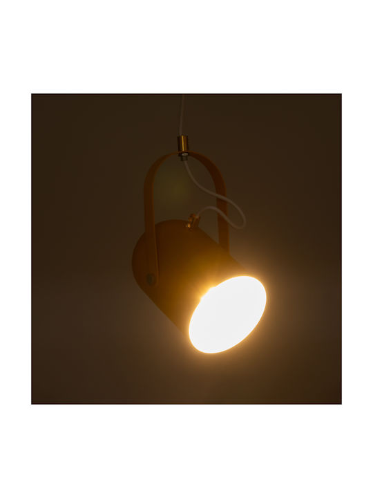 GloboStar Hazel Висящо Осветително Тяло Жълт с Цокъл E27 12x18x27см.