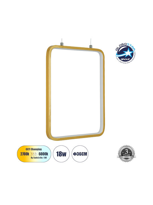 GloboStar Neroba Pendant Light Gold 29x36cm