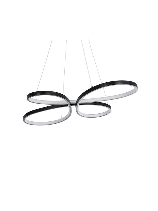 GloboStar Butterfly Pendant Light Black 71x52cm