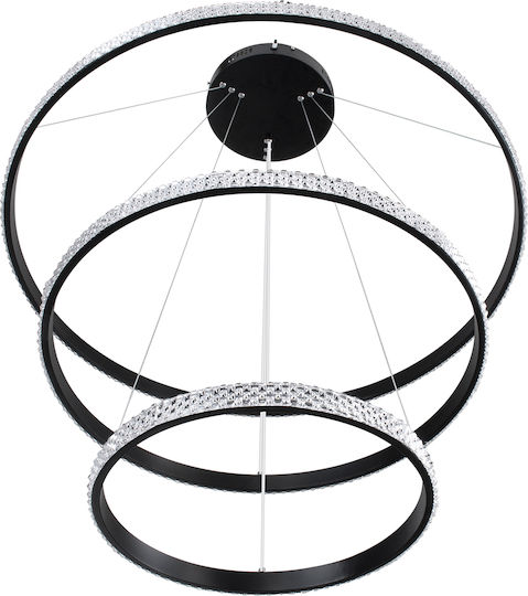 GloboStar Diamond Trio Hängelampe Schwarz 86x86x90cm.