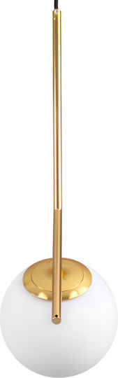 GloboStar Monroe Hängelampe Gold Kugel mit Fassung E27 40x21x49cm.