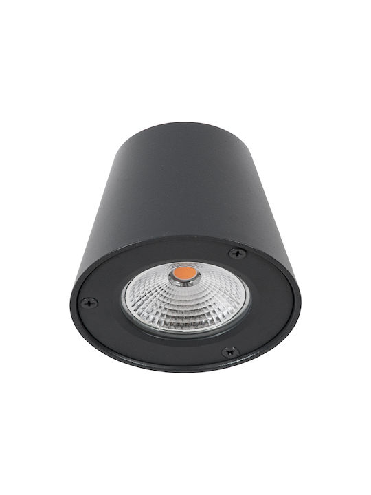 GloboStar Gardenia Wall-Mounted Outdoor Lighting Spot LED IP65 7W with Warm White Light Double Beam 9.5x13x7.7cm