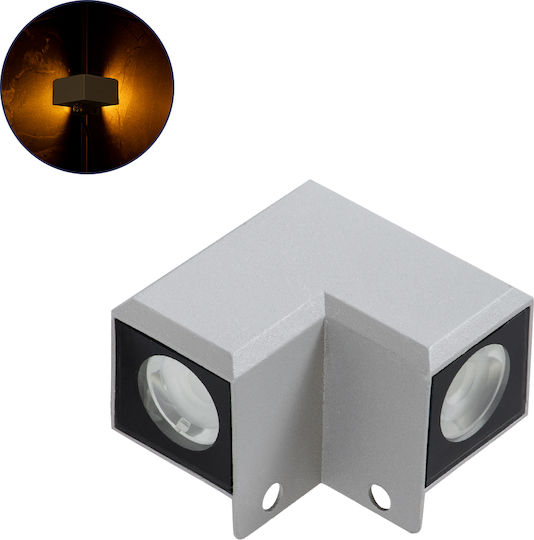 GloboStar Dona Επιτοίχιο Εξωτερικό Σποτ LED IP66 10W με Θερμό Λευκό Φως 8.2x8.2x6εκ.