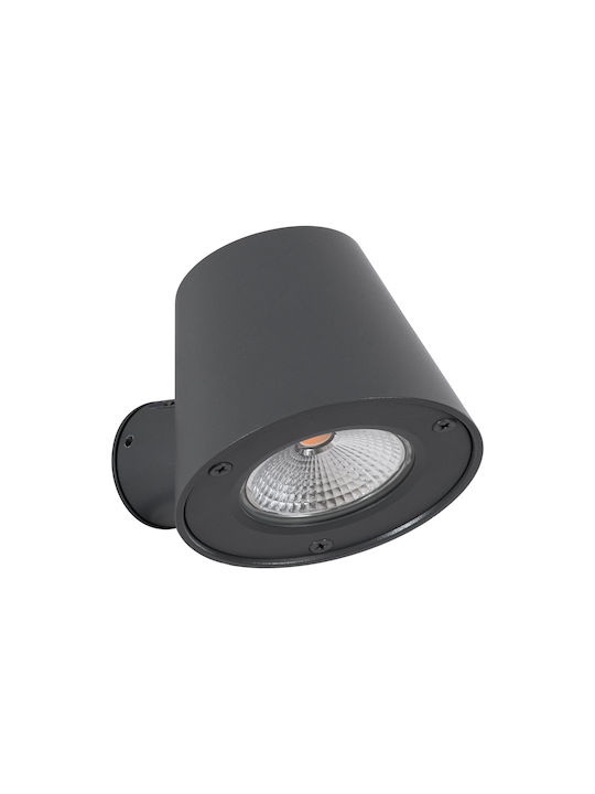 GloboStar Gardenia Wall-Mounted Outdoor Lighting Spot LED IP65 7W with Warm White Light Double Beam 9.5x13x7.7cm