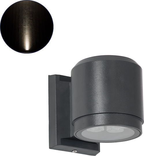 GloboStar Επιτοίχιο Εξωτερικό Σποτ LED IP67 12W με Φυσικό Λευκό Φως Διπλής Δέσμης