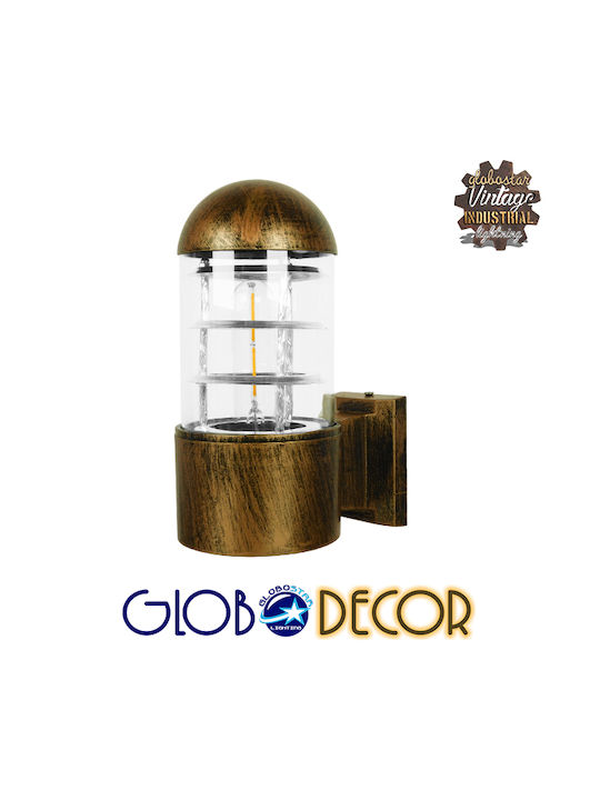 GloboStar Norma Modern Lamp Wall with Socket E27 Bronze 17x23cm