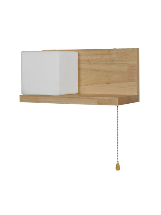 GloboStar Modern Lamp Wall with Socket E27 Beige 30x14.5x15cm