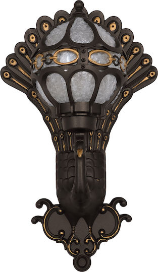 GloboStar Cornelia Vintage Lamp Wall with Socket E27 Brown 32x20x55cm