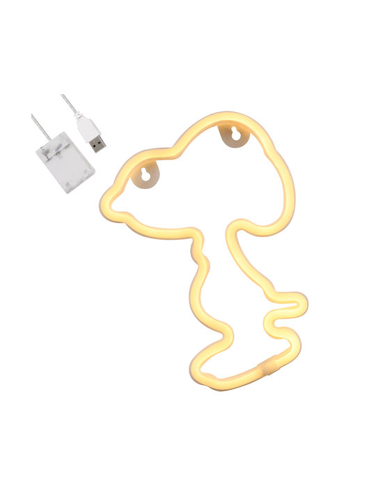 GloboStar Snoopy Dekorative Lampe Abbildung Weiß