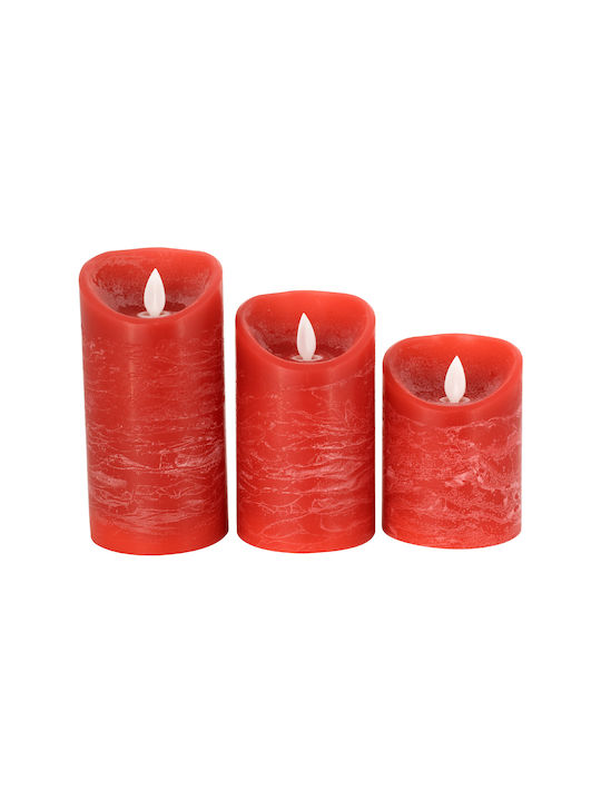 GloboStar Decorative Lighting LED Warm White 3000K Wax Polish 3pcs 7.5x7.5cm