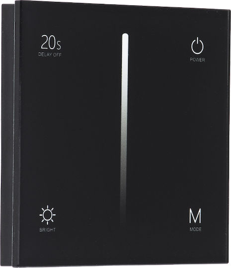 GloboStar SKYDANCE Dimmer Switch with LED Touch Frame 360W in Black Color