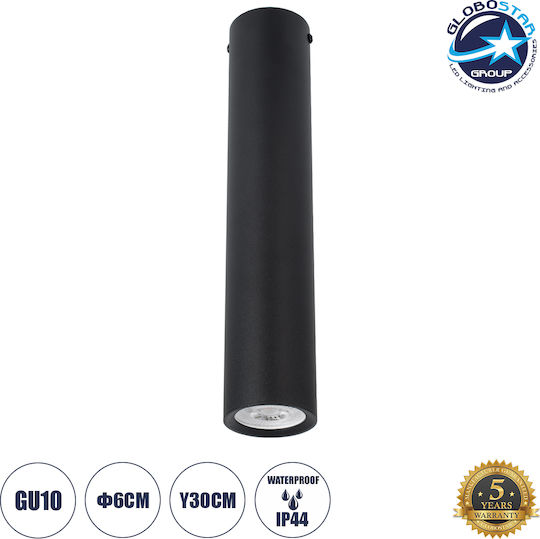 GloboStar Duct Single Spot with Socket GU10 in Black Color