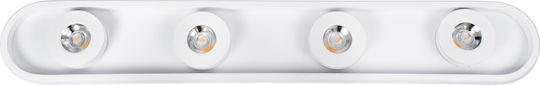 GloboStar Nespo LED Spot with 4 Lights in White Color