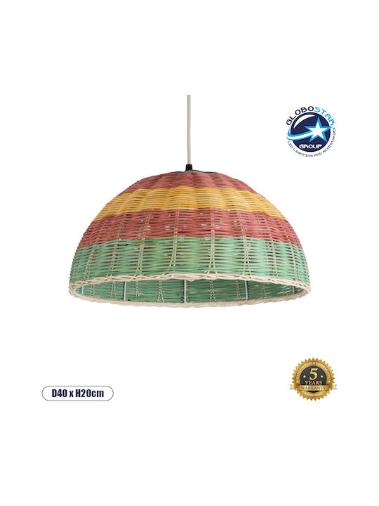 GloboStar Caballeros Multicolour Boho Grid Pendant Ceiling Light with E27 Socket 40x20x20cm