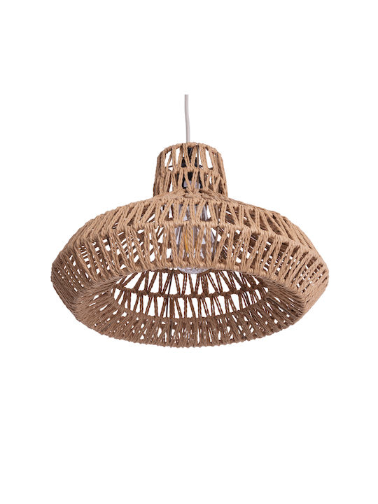 GloboStar Rayne Pendant Light Brown Boho with Rope for Socket E27 38x38x24cm
