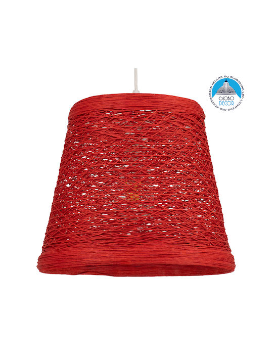 GloboStar Playroom Deckenleuchte Rote mit Seil für Lampenbirnensockel E27 32x32x27cm