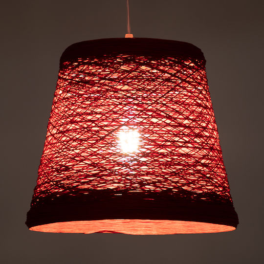 GloboStar Playroom Red Ceiling Light with Rope for E27 Socket 32x32x27cm