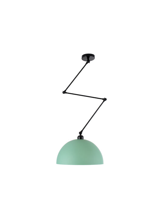 GloboStar Lotus Pendant Light Green Bell with Socket E27 30x21cm