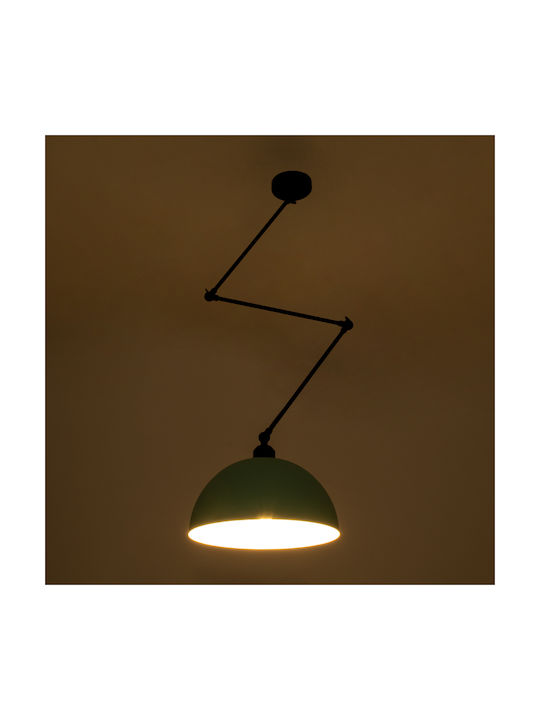 GloboStar Lotus Pendant Light Green Bell with Socket E27 30x21cm