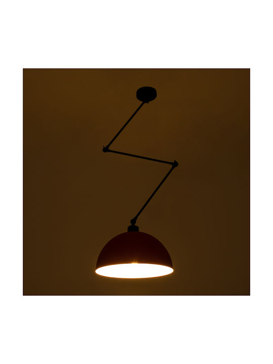 GloboStar Lotus Pendant Light Red Bell with Socket E27 30x21cm