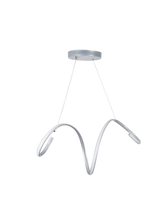 GloboStar Spirale Pendant Light Silver 25x25x30cm