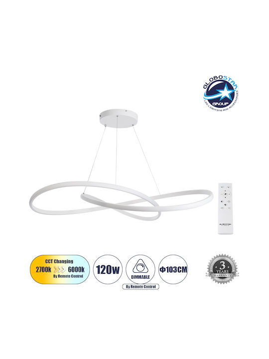GloboStar Dexter Pendant Light White 103cm